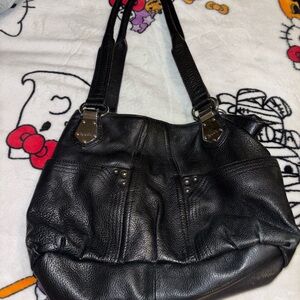 Tignanello black leather hand bag